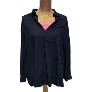 Lord and Taylor Long Sleeve V-Neck Top Size L